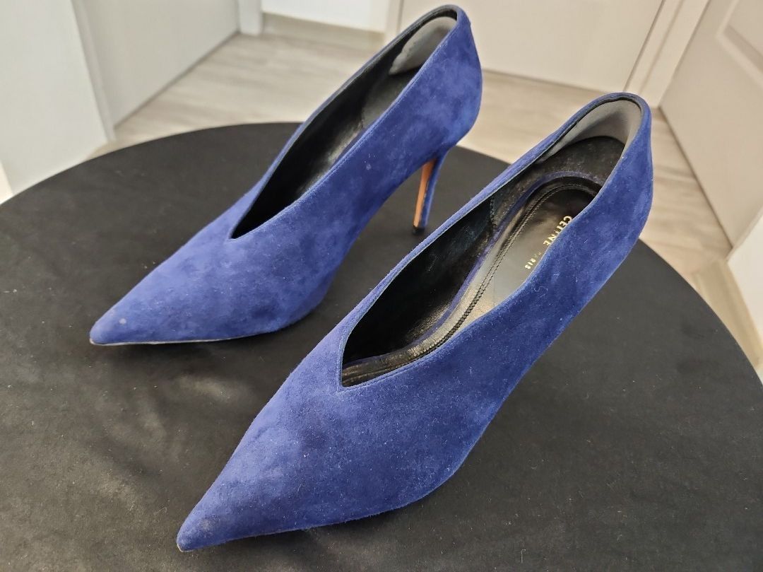 Celine Blue heels Women s Fashion Footwear Heels on Carousell