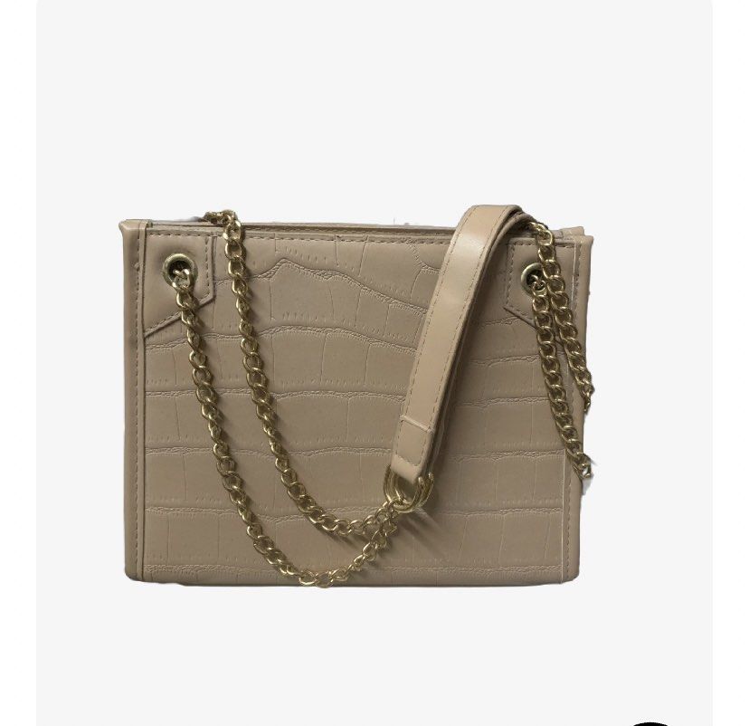 Nude chain shoulder bag deals