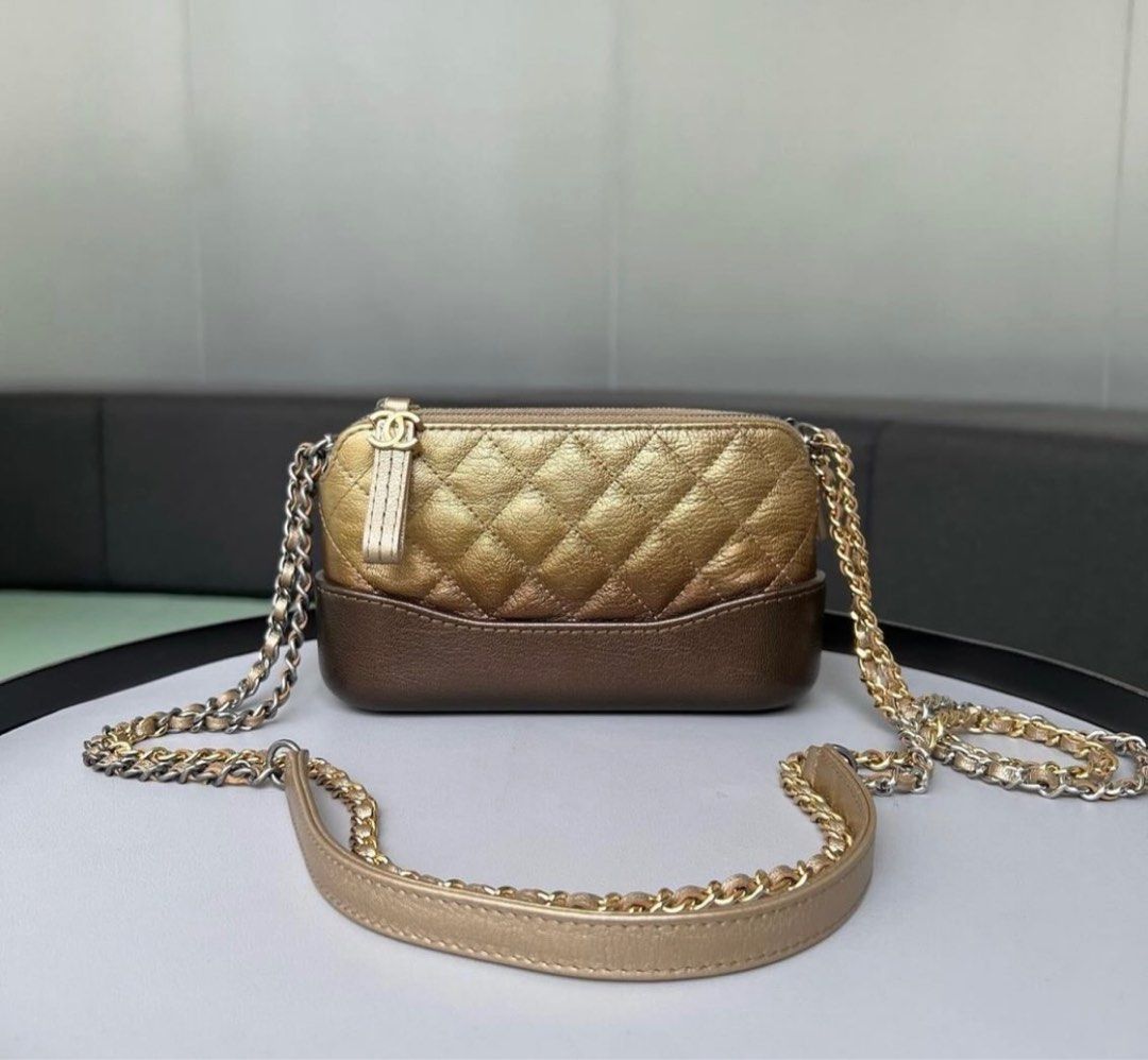 Chanel Gabrielle Clutch Chain Goatskin Gradient gold Luxury Bags