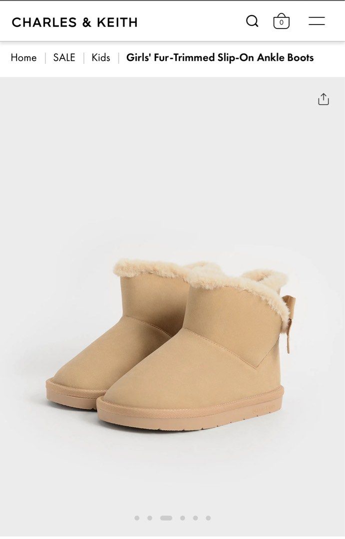 Childrens fur lined boots cheap
