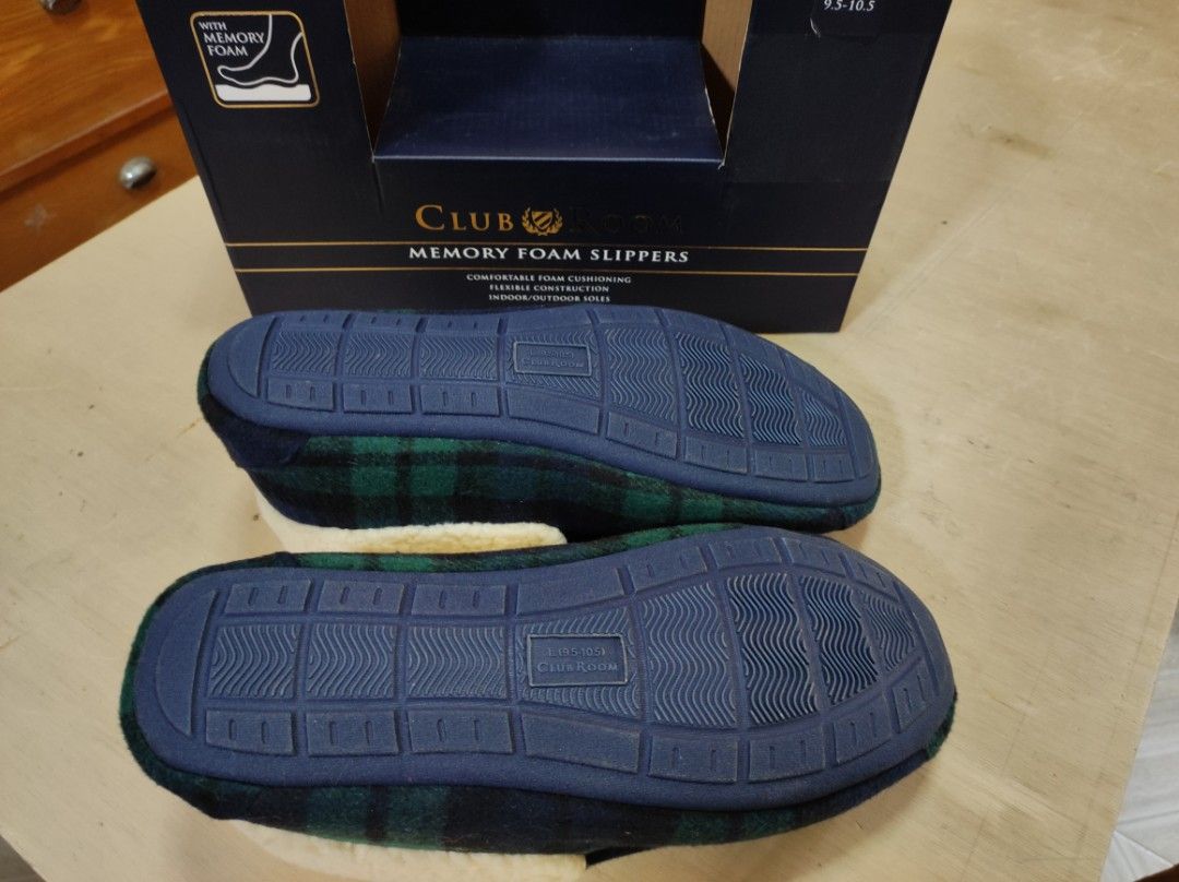 Club room memory foam slippers on sale