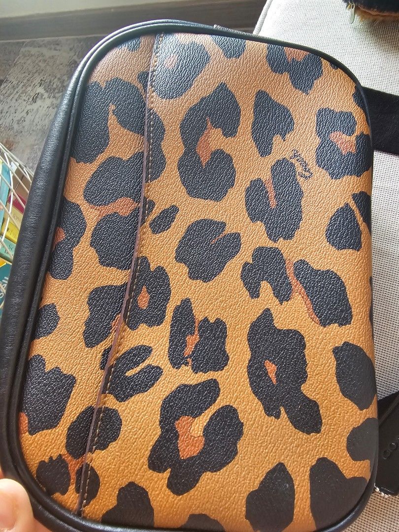 Coach Jamie Camera Bag With Signature Canvas and Leopard Print