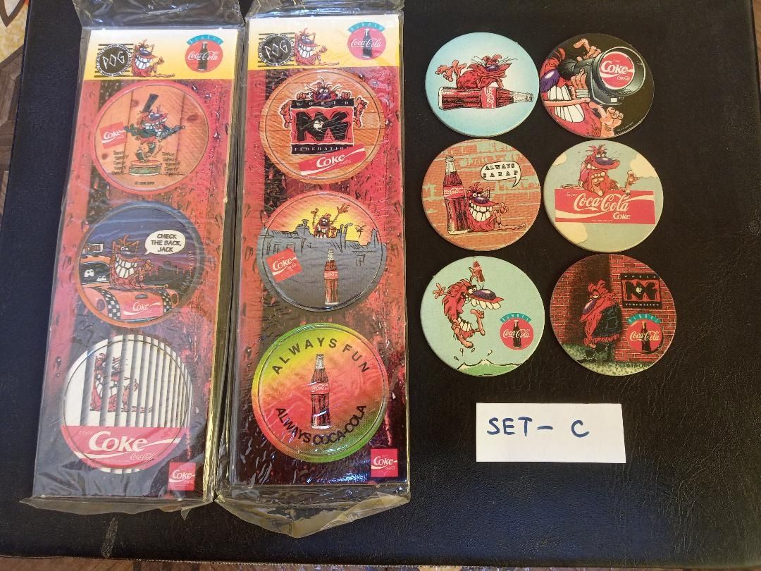Coca Cola Coke POGS Set C (6+6) (Category: Vintage Collectibles) located in Naga. Submitted by simple.deals. (Listing ID 1282585708, Image 1). Description: Condition: 6 pcs MINT Brand New with 6 pcs USED Description: All are authentic vintage Coke products of the Coca Cola POGS series from the 90’s This set contains 6 pcs MINT Brand New plus 6 pcs USED. Giving you a total of 12 of the 24 unique designs in the complete series. Very collectible and