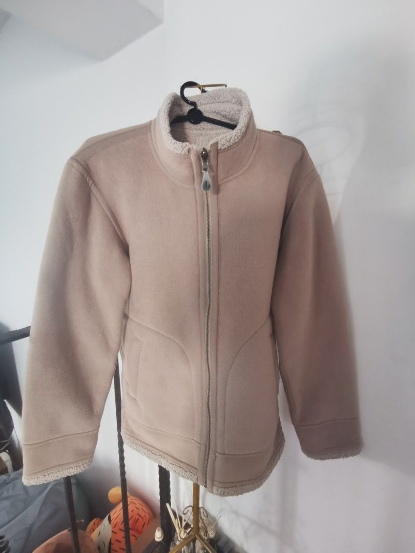 Reversible Two Way Cold Wear Men s Fleece Winter Jacket Inner