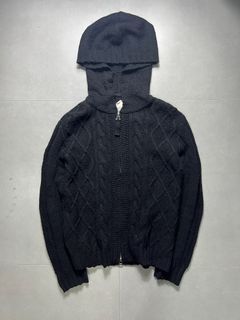 Coming Soon - Mohair Cable Knit Zip Hoodie
