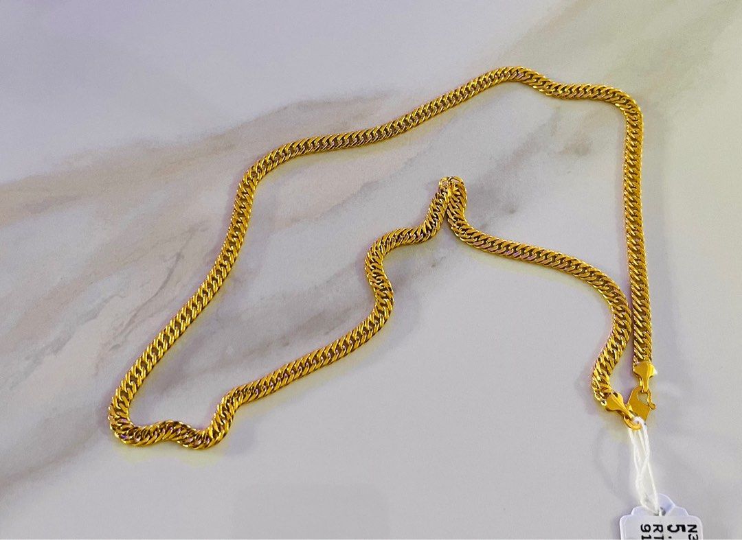 Curb link necklace 916 gold Women s Fashion Jewelry Organisers