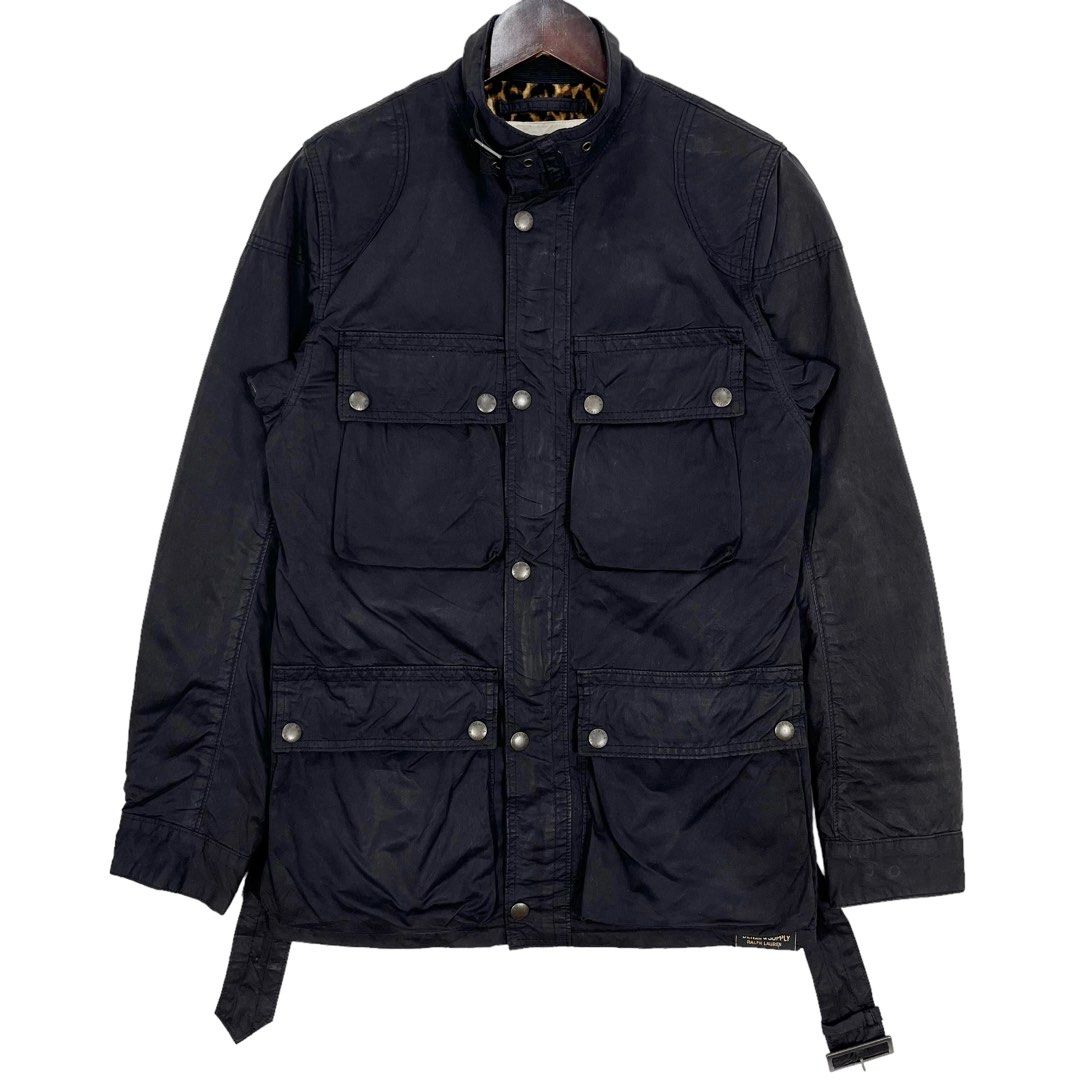 Denim Supply by Ralph Lauren Utility Parka Jacket Inner Leopard