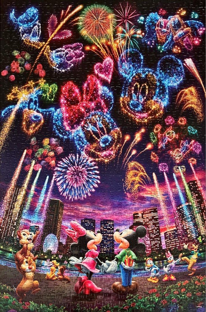 (Made in Japan) Original Disney 1000 piece jigsaw puzzle fireworks ...