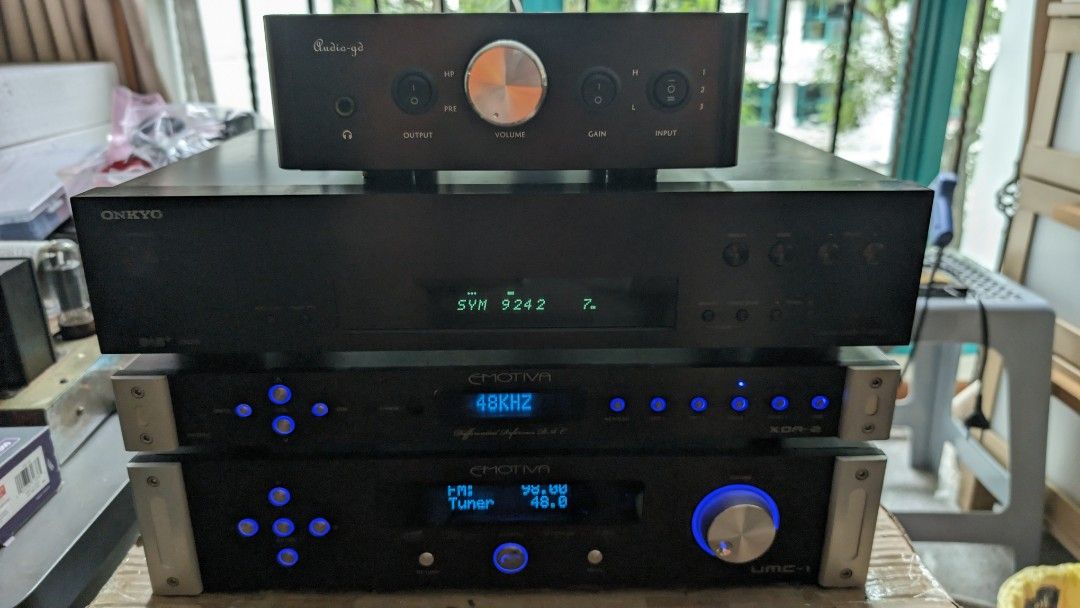 Emotiva UMC1 AV Processor, Emotiva XDA2 Reference DAC, Onkyo FM Tuner