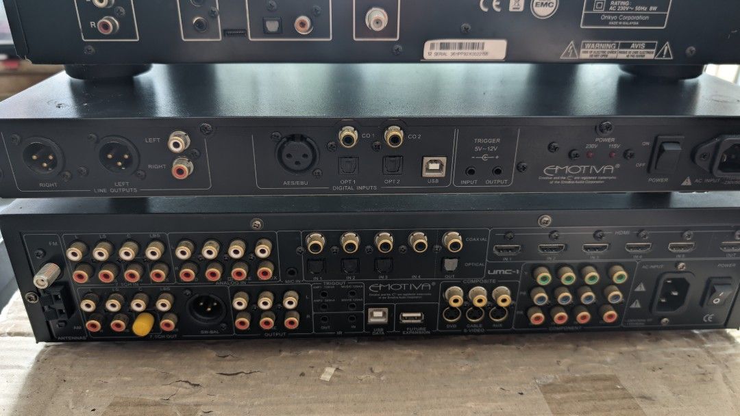 Emotiva UMC1 AV Processor, Emotiva XDA2 Reference DAC, Onkyo FM Tuner