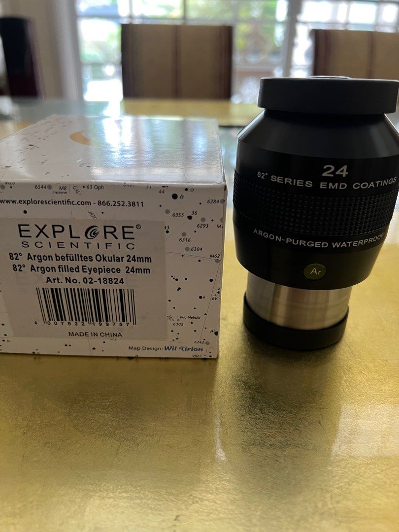 Explore Scientific 24mm 82 Degree 2” Eyepiece, Sports Equipment, Other  Sports Equipment and Supplies on Carousell