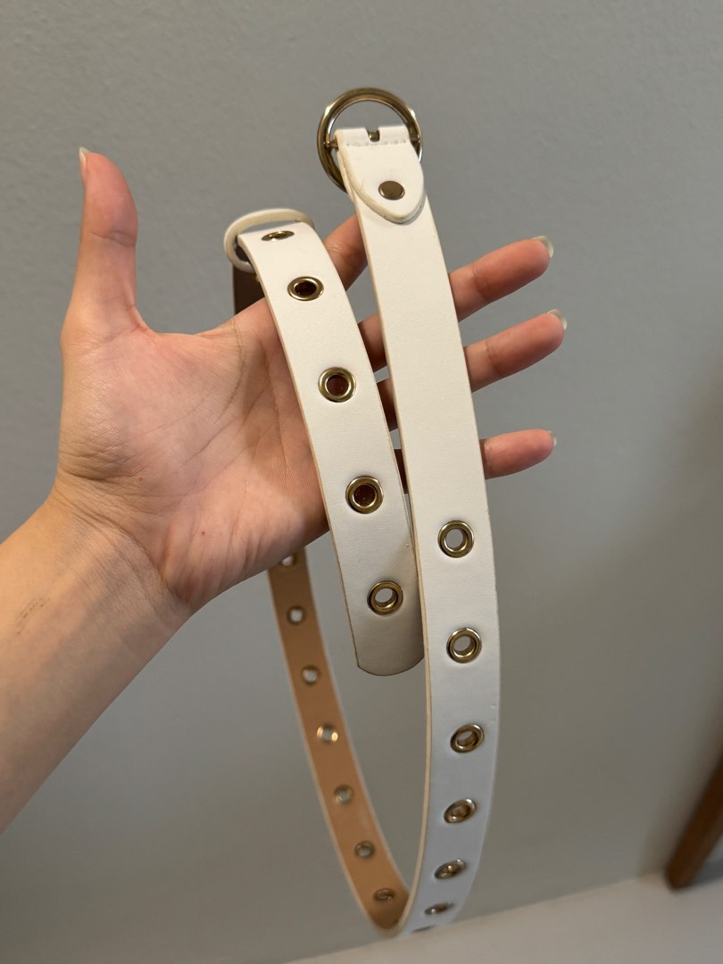 Fashion white belt