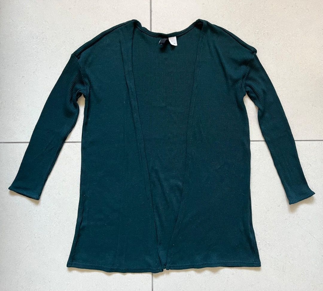 FOR FREE H M Loose Knit Cardigan in Forest Green Size S Women s