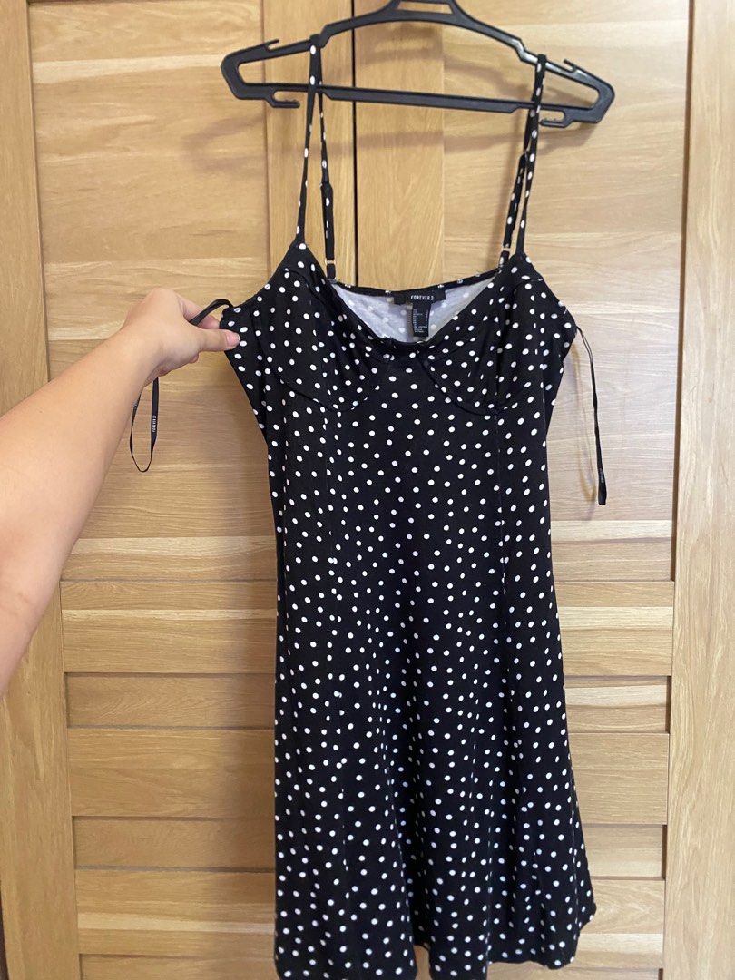 Forever 21 black polka dot dress store
