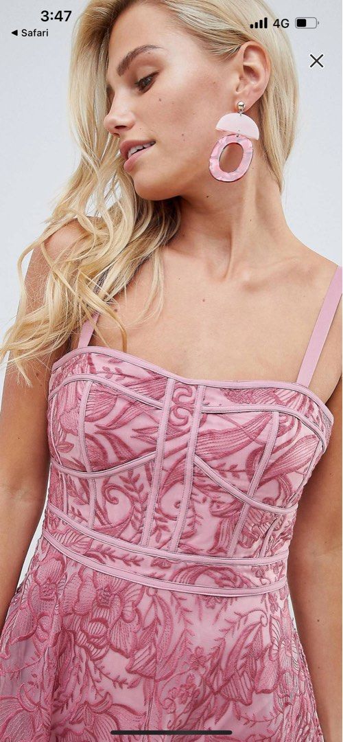 forever new lace prom dress in deep rose Women s Fashion Dresses
