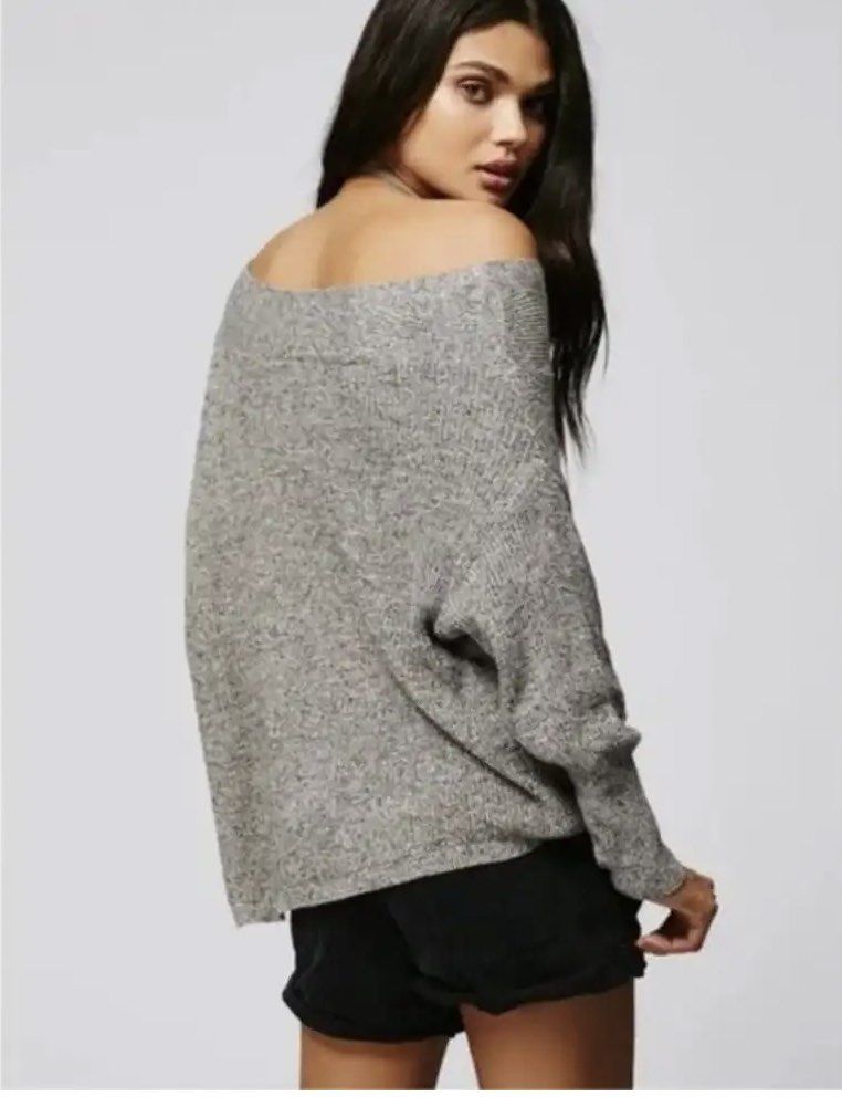 Free people off on sale the shoulder sweater
