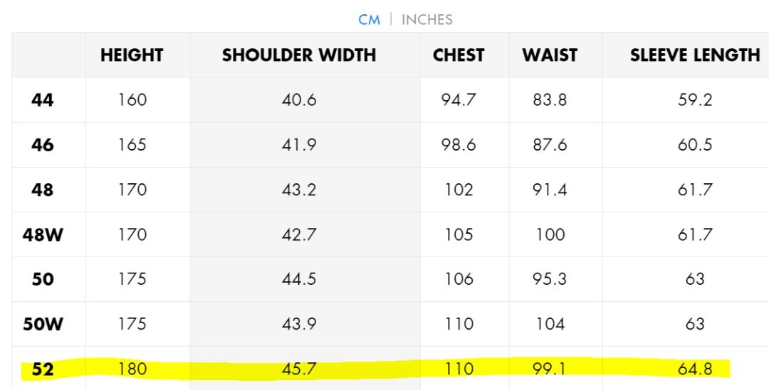 G2000 blazer on sale size chart