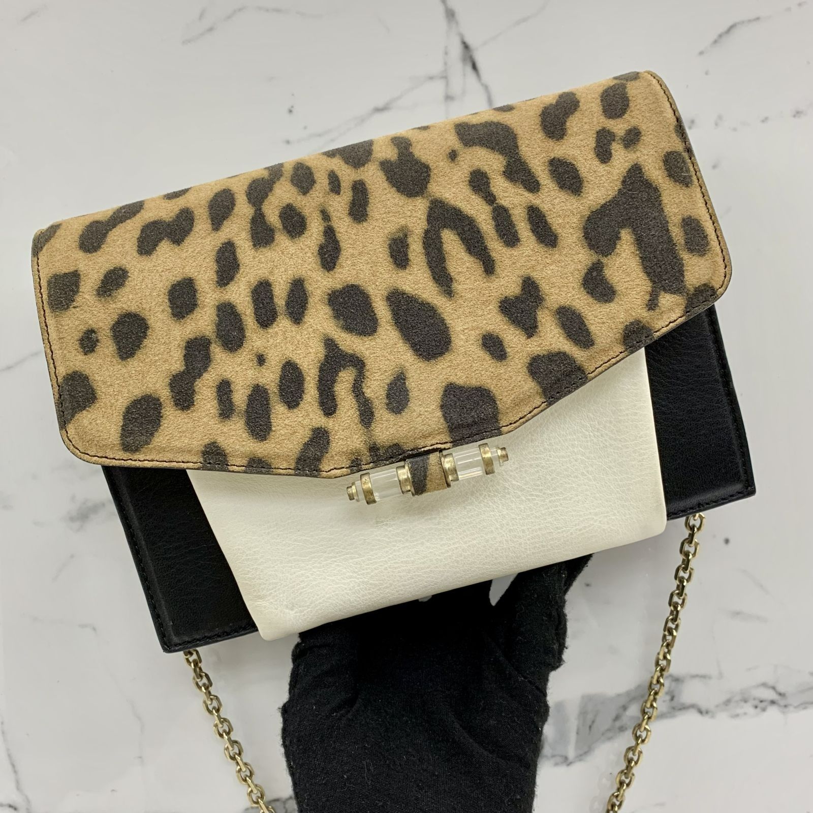 Leopard print on sale chain bag