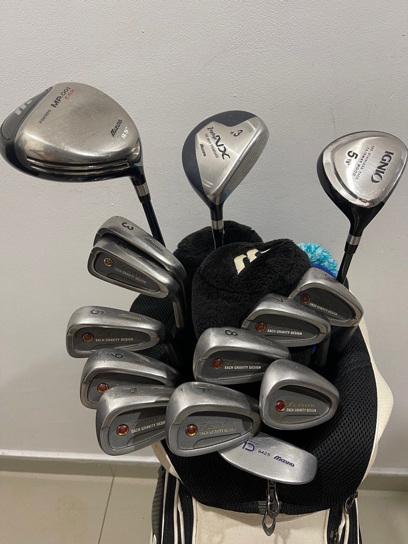 Golf full complete set Driver Mizuno Forged MP.001 C.O.R wood 3 Mizuno Zephyr NX wood 5 Ignio Fairway wood Iron Mizuno Zephyr 3 P F S Putter