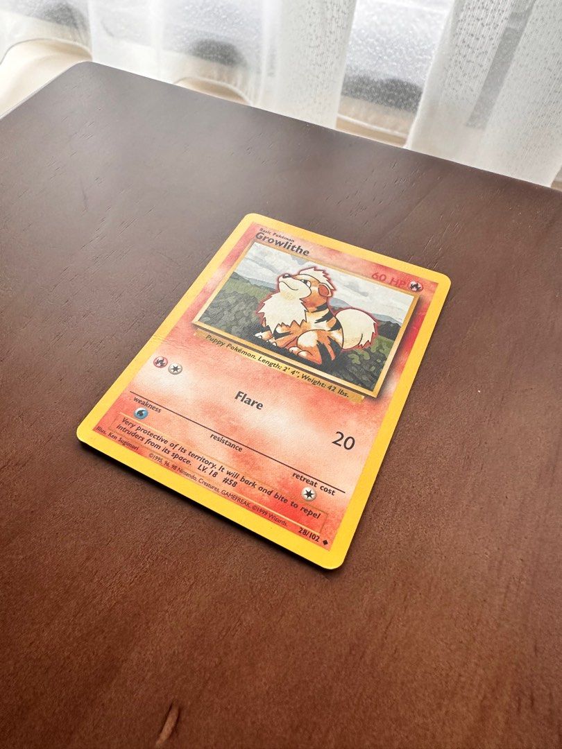 Growlithe 28/102 Uncommon Pokemon Card, Hobbies & Toys, Toys & Games on  Carousell