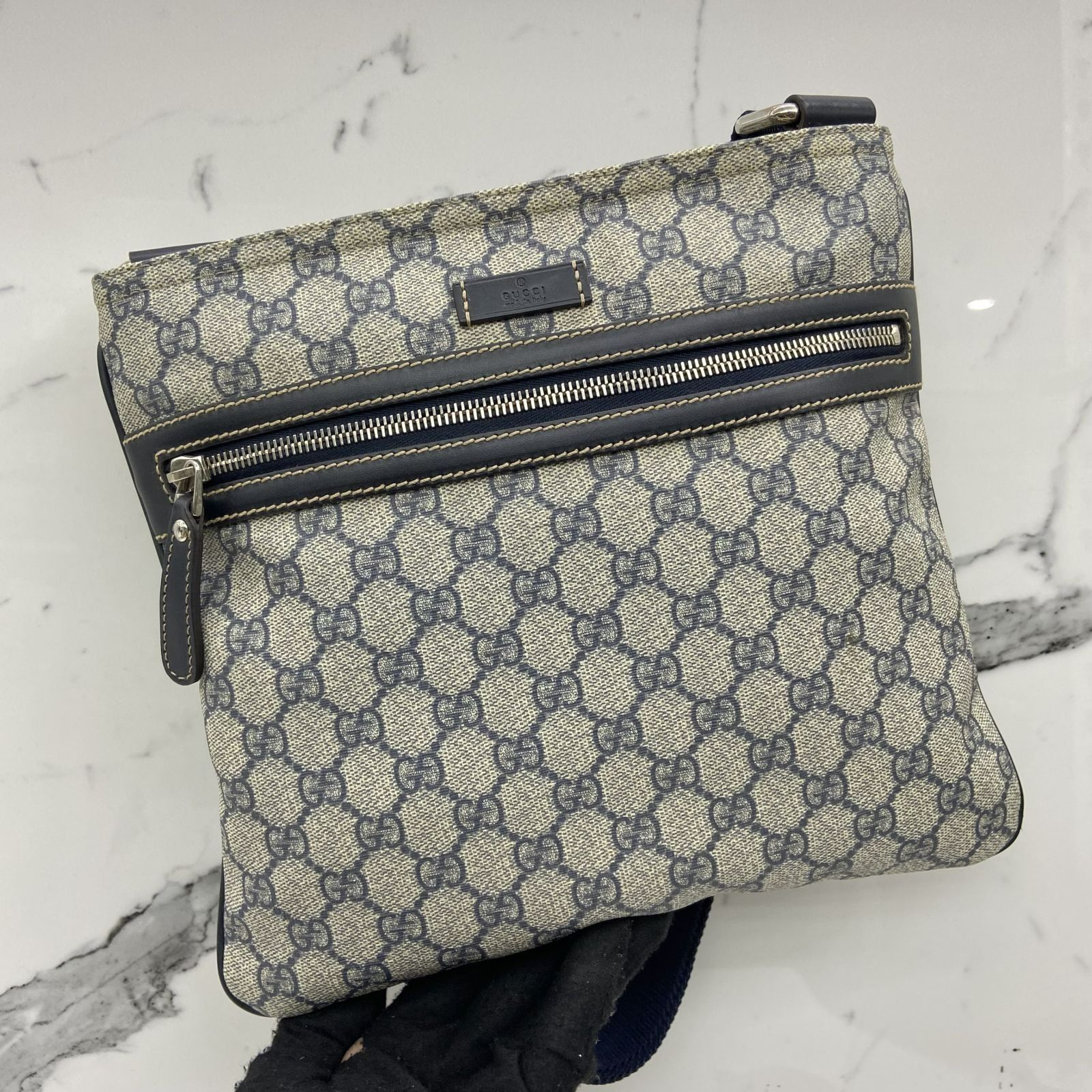GUCCI 295257 GG NAVY SLING SHOULDER BAG 247002161 Luxury Bags Wallets on Carousell