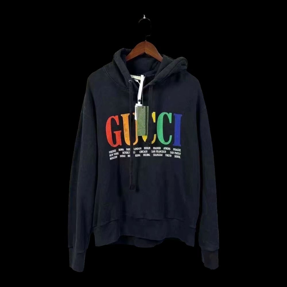 GUCCI CITIES BLACK HOODIE