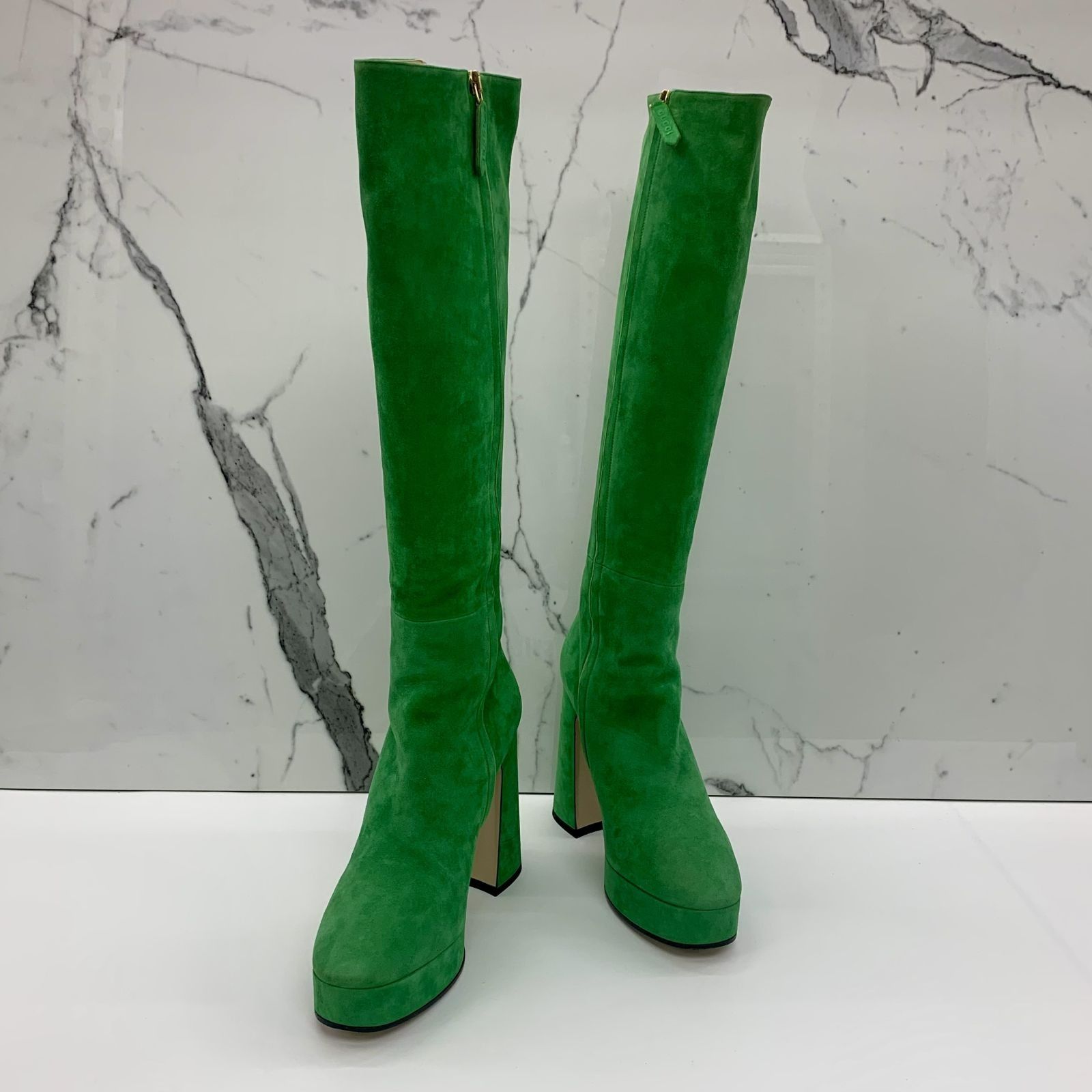 Gucci green boots cheap
