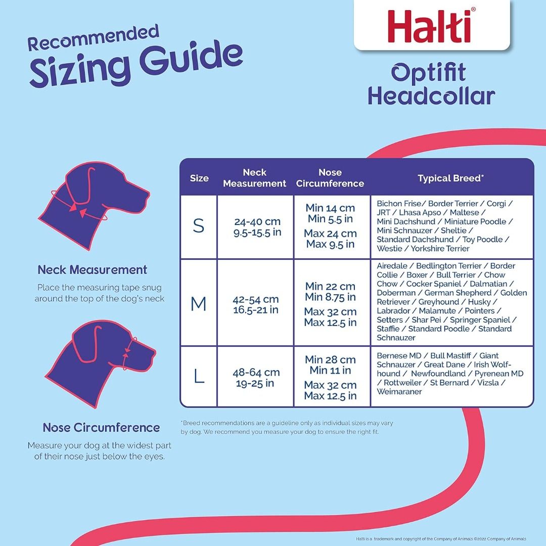 HALTI Optifit Headcollar Size Medium Bestselling Dog Head Harness