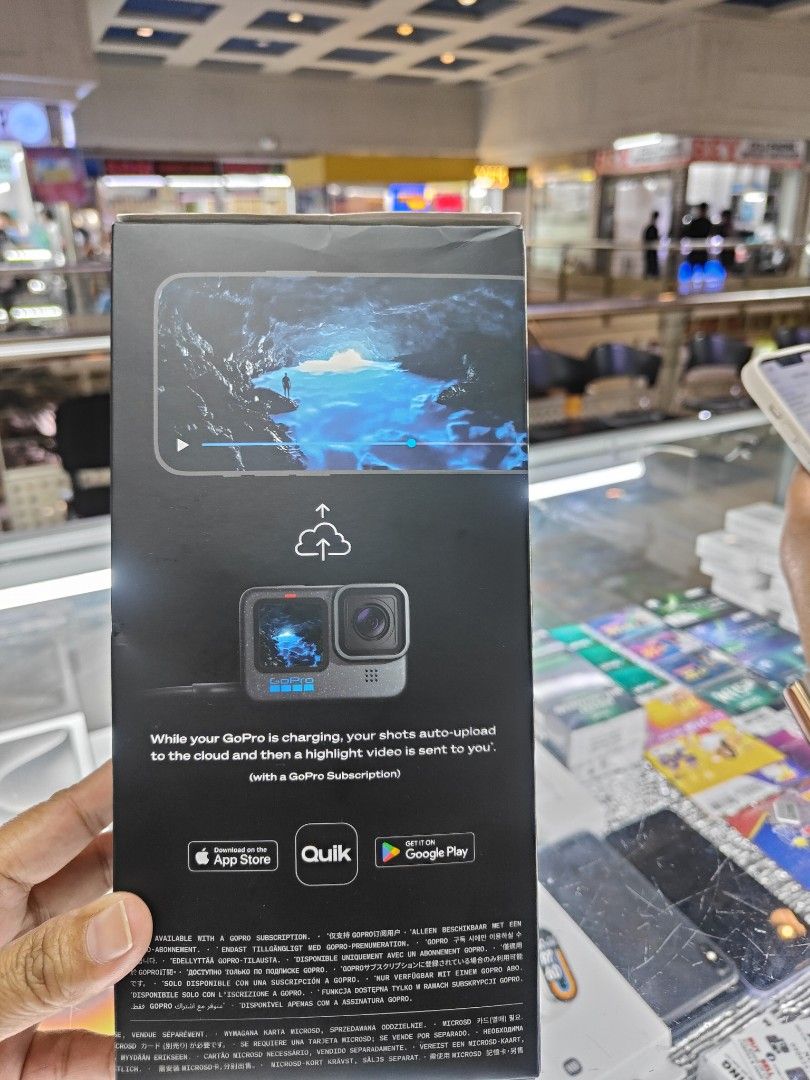 Hero 12 black (Category: Video Cameras) located in San Juan City. Submitted by nerizapagara (Listing ID 1282447461, Image 2). Description: 27 mp photo 5.3k60+4k120 video waterproof 33ft(10m) upload automatically to the cloud voice control 8x slo-mo hyperview timewarp 3.0 1080p live streaming superphoto+ raw pgotos hdr photo+video 10-bit color mod ready hype4smooth video stabilazation 6.0 1 year warranty sealed,original.