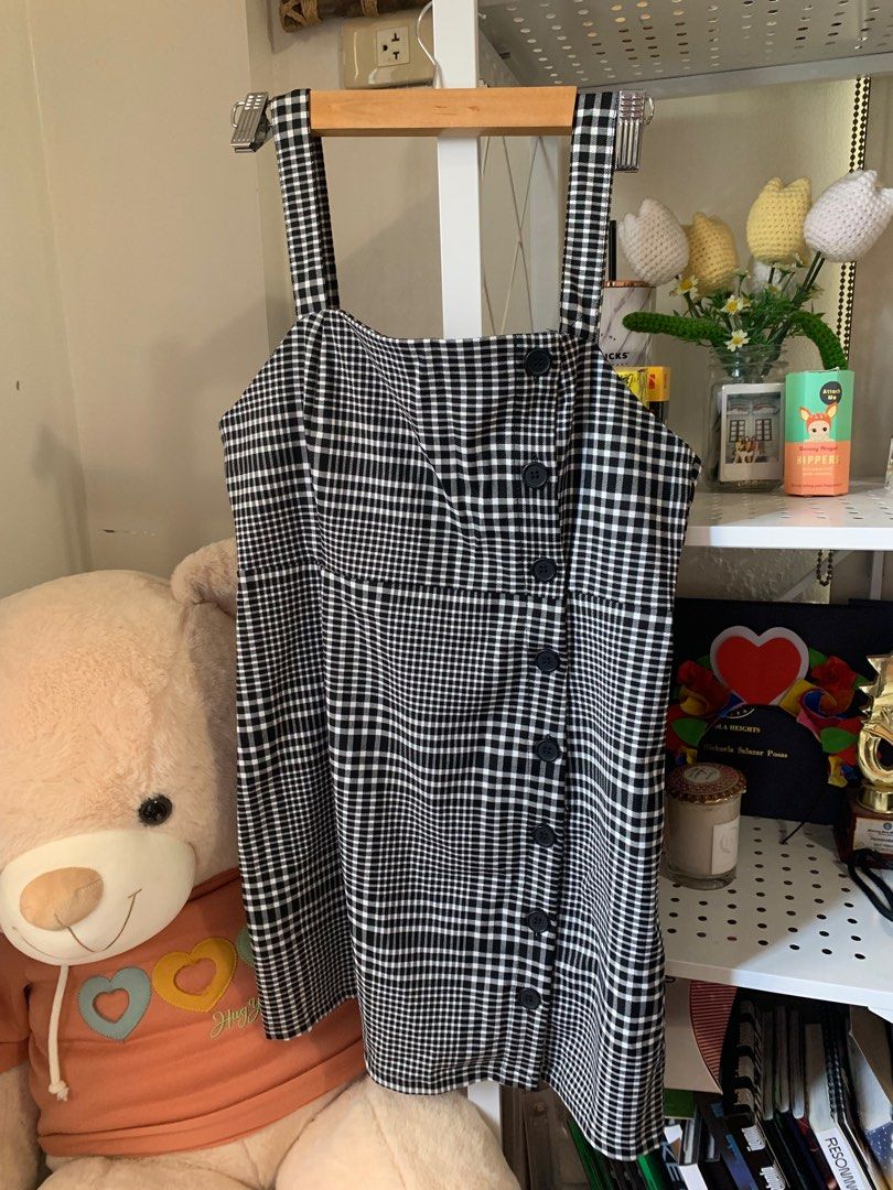 H&M Plaid Dress, Women's Fashion, Dresses & Sets, Dresses on Carousell