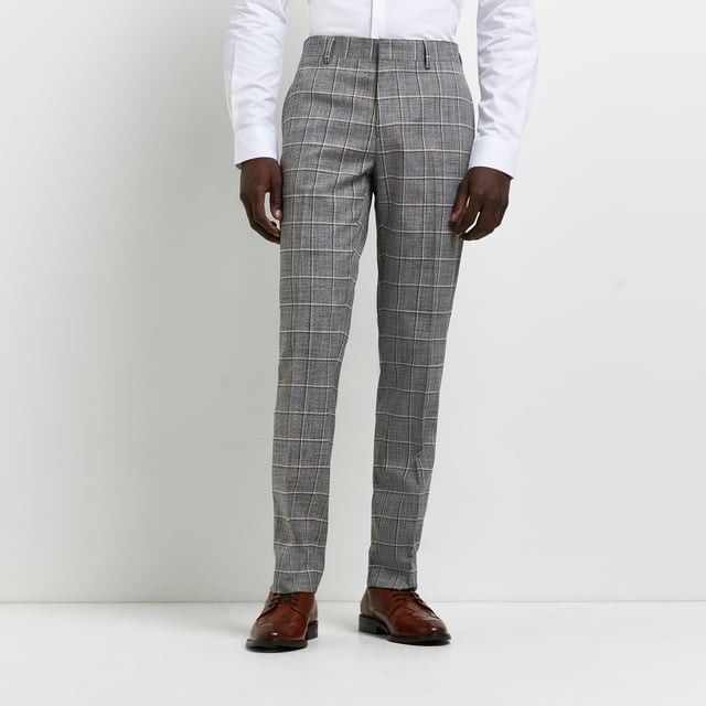 Grid best sale pants h&m