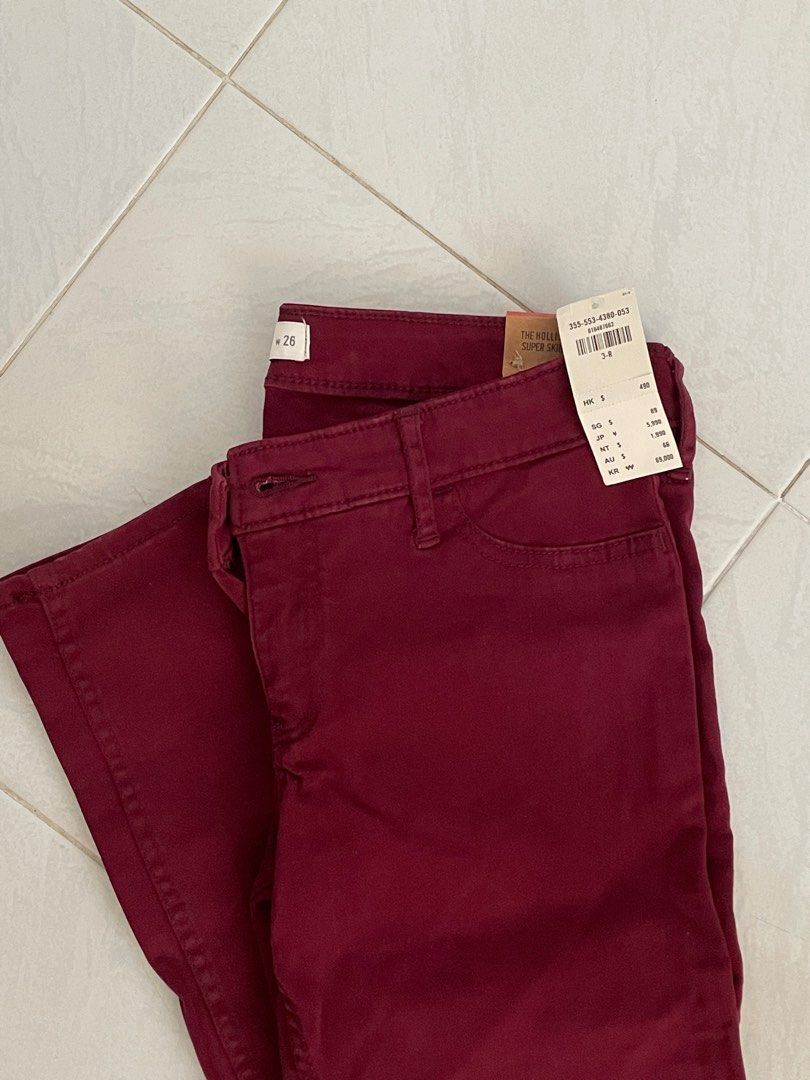 Hollister hotsell red jeans