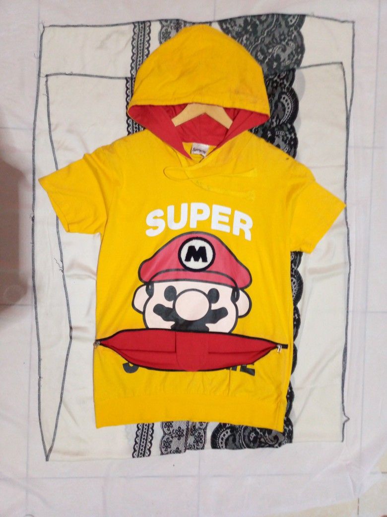 Hoodie tanpa lengan Mario x baby Milo taag supreme, Fesyen Pria