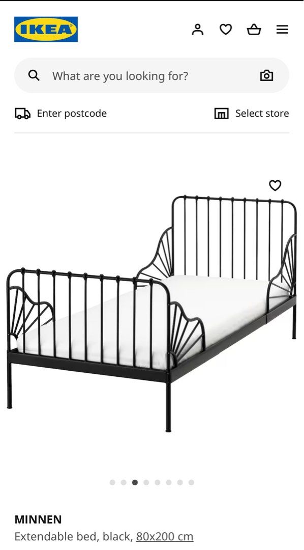 Minnen black best sale bed