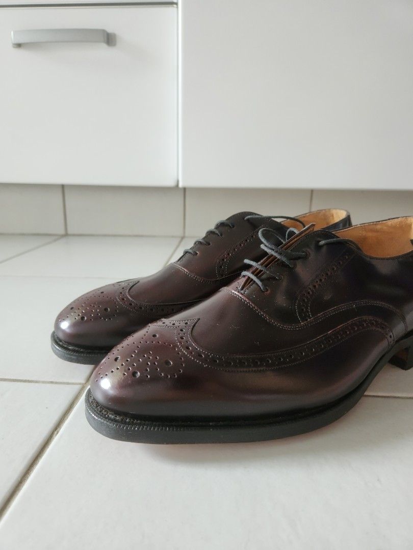 Johnston and Murphy Wingtip Brogues Burgundy Men s Fashion