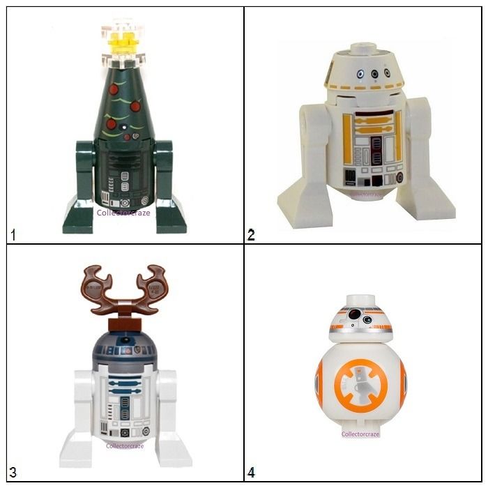 LEGO STAR WARS Green Astromech Droid Christmas OR Astromech Droid R5 F7 OR Christmas