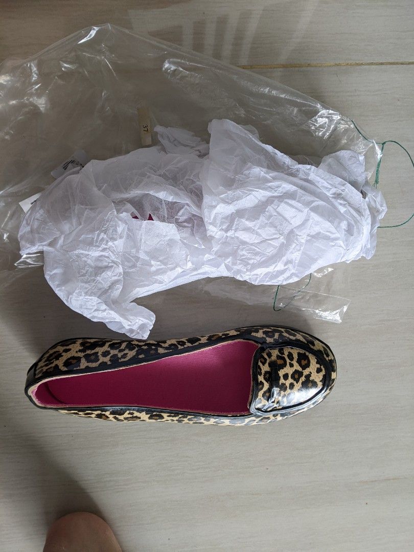 Leopard print Rain shoes flats Women s Fashion Footwear Flats