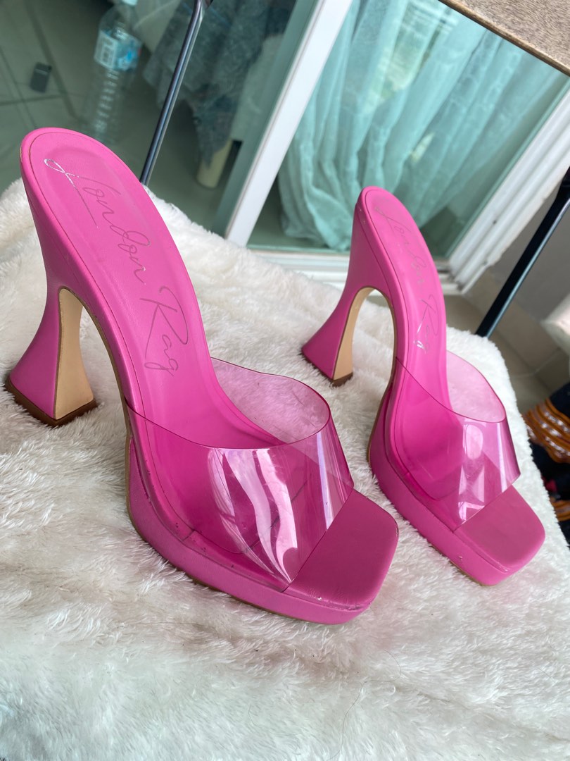 Clear clearance pink sandals