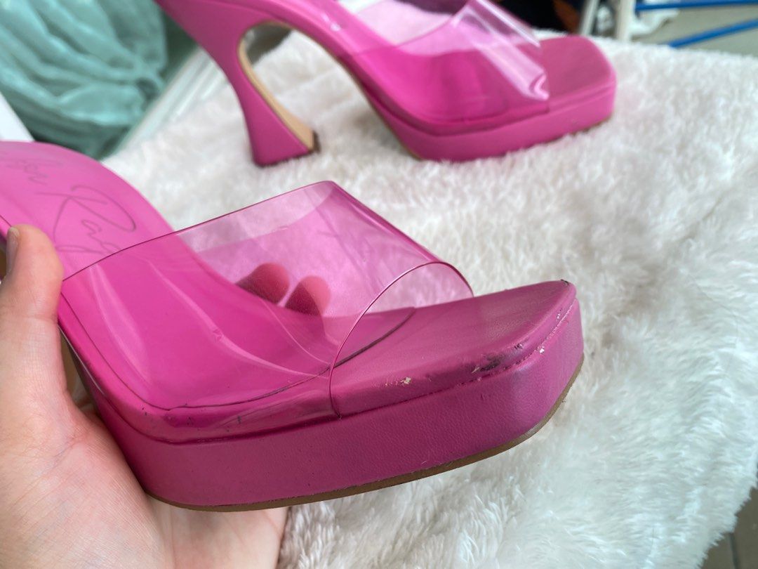 Hot pink sales clear heels