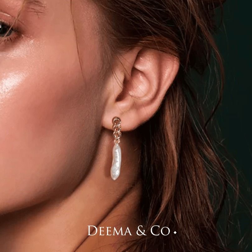 Chain earrings sales