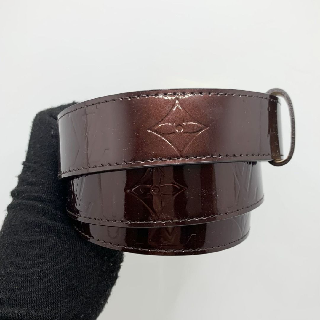 LOUIS VUITTON M6849 VERNIS BROWN CEINTURE 85 34 BELT 247001842 Men s Fashion Watches Accessories Belts on Carousell