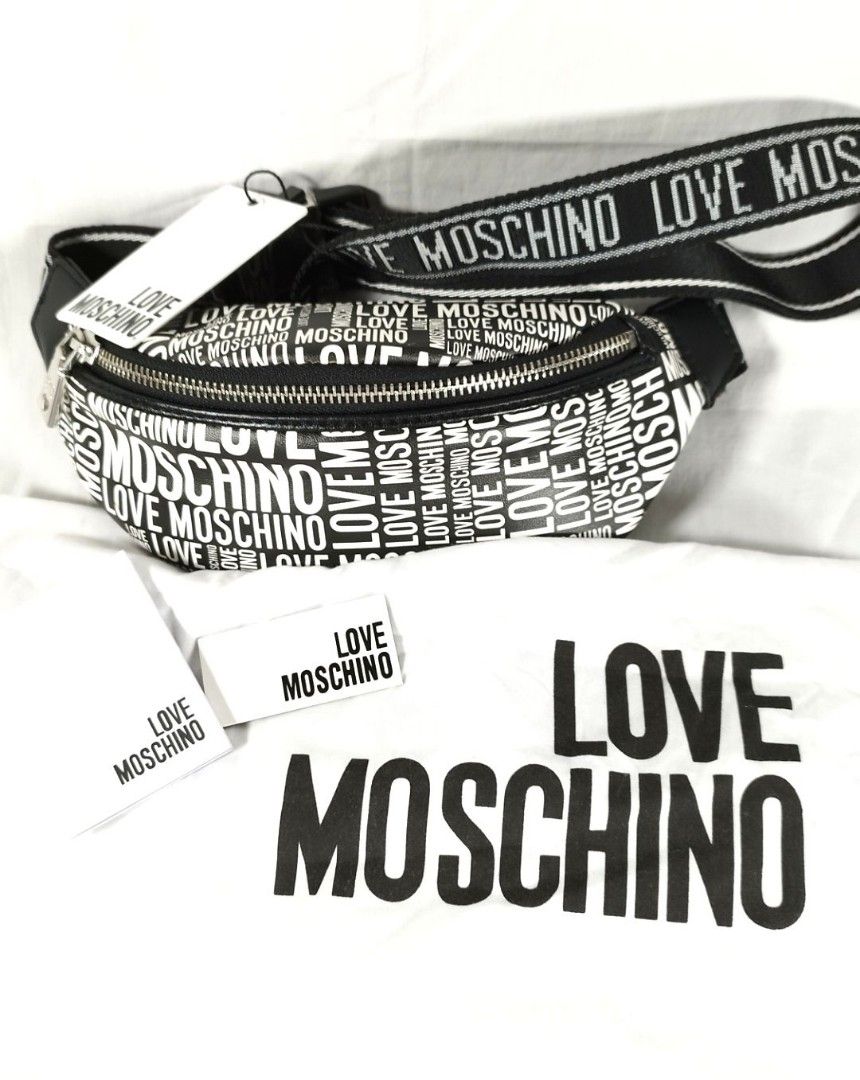 LOVE MOSCHINO - JC4161PP1DLE1 (Category: Luxury Bags & Wallets) located in Iloilo. Submitted by primefinds (Listing ID 1282605059, Image 1). Description: Reason for selling it low: Kept unused has minor peels due to storage humidity Love Moschino Bum/Belt Bag Inclusion: Bag and dustbag.