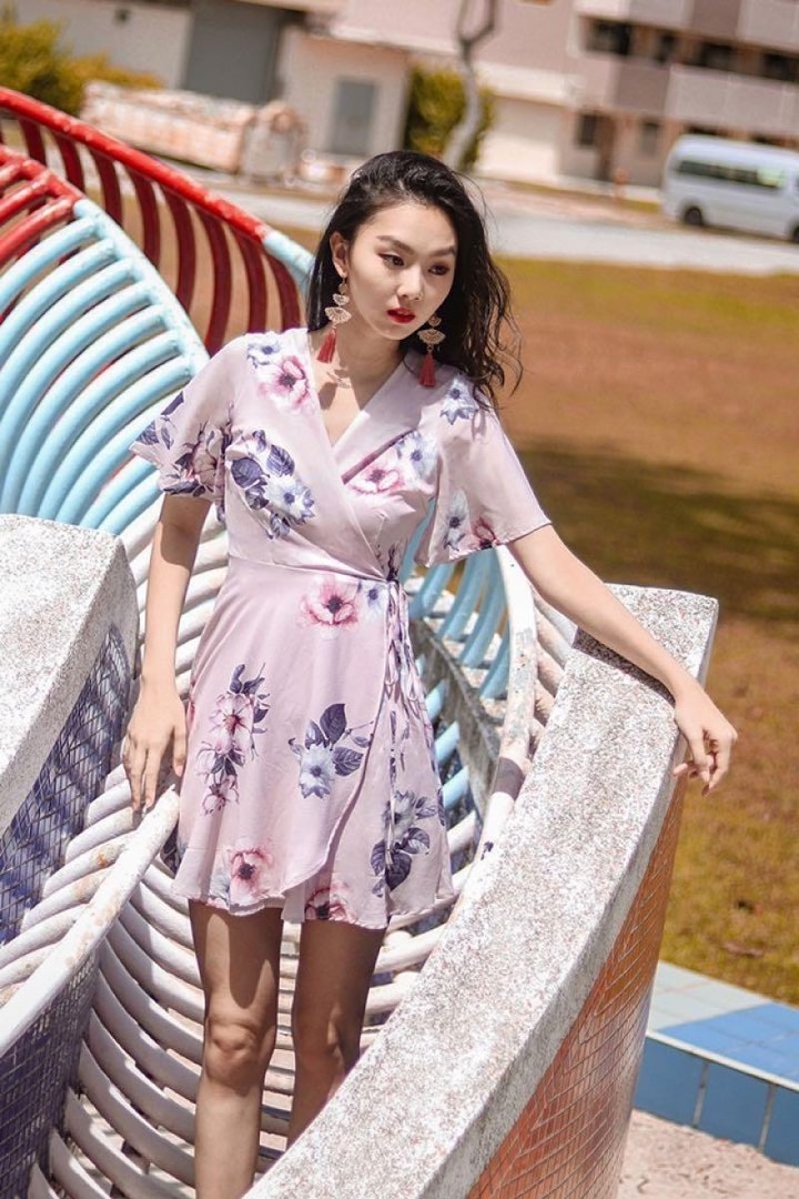 Lovet kimono tie string wrapped dress Women s Fashion Dresses Sets Dresses on Carousell