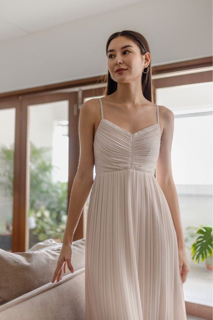 Lovet Lana Chiffon Pleated Maxi Dress