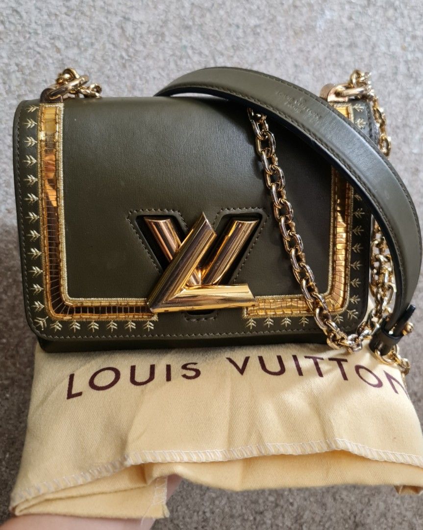 LV Twist (Category: Luxury Bags & Wallets) located in Butuan. Submitted by yangzzzverzosa (Listing ID 1282410510, Image 2). Description: minimal signs of wear in good condition small size olive green; genuine leather.