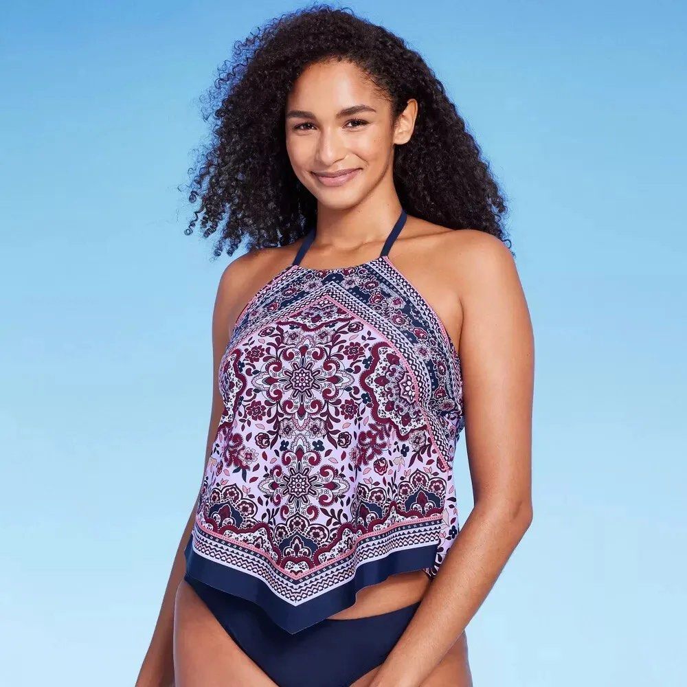 L XL Kona Sol Women s High Neck Tankini Women s Fashion Swimwear Bikinis Swimsuits on Carousell