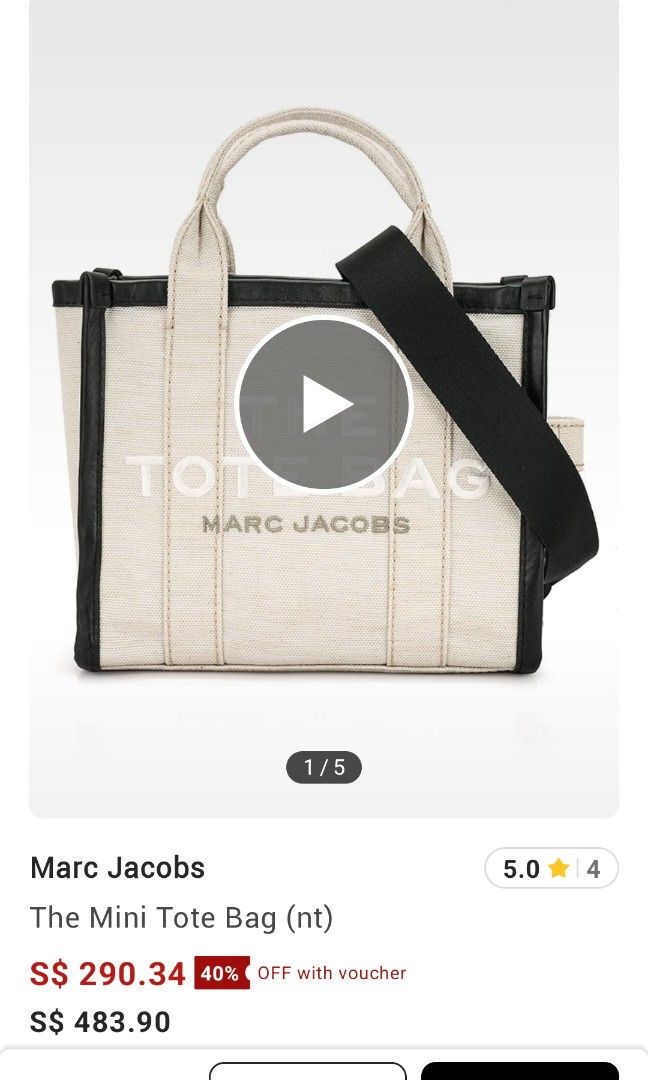 Marc jacobs canvas bag shop
