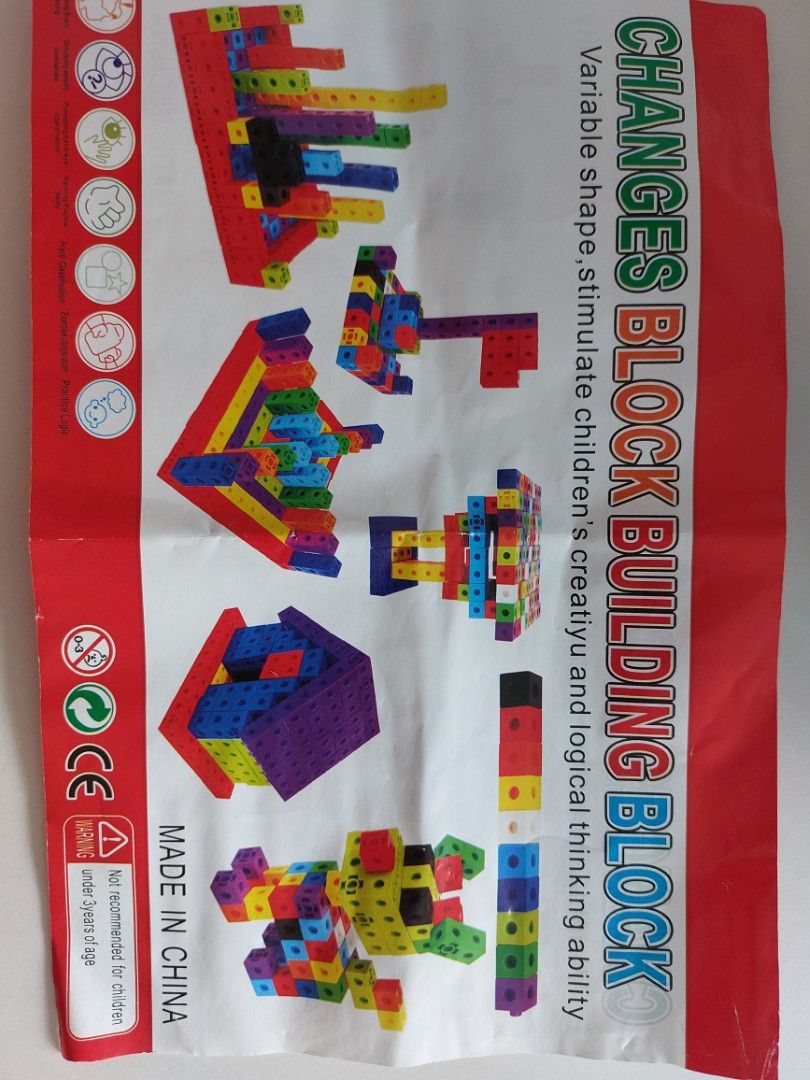 MATH LINKING CUBES (Category: Educational & Learning Toys) located in Singapore. Submitted by plumup (Listing ID 1282488900, Image 7). Description: Math Linking cubes. For learning and creative making figures. 1 bag = 100 cubes 2 packs@$8 1 bag 50 cubes at $2.50.