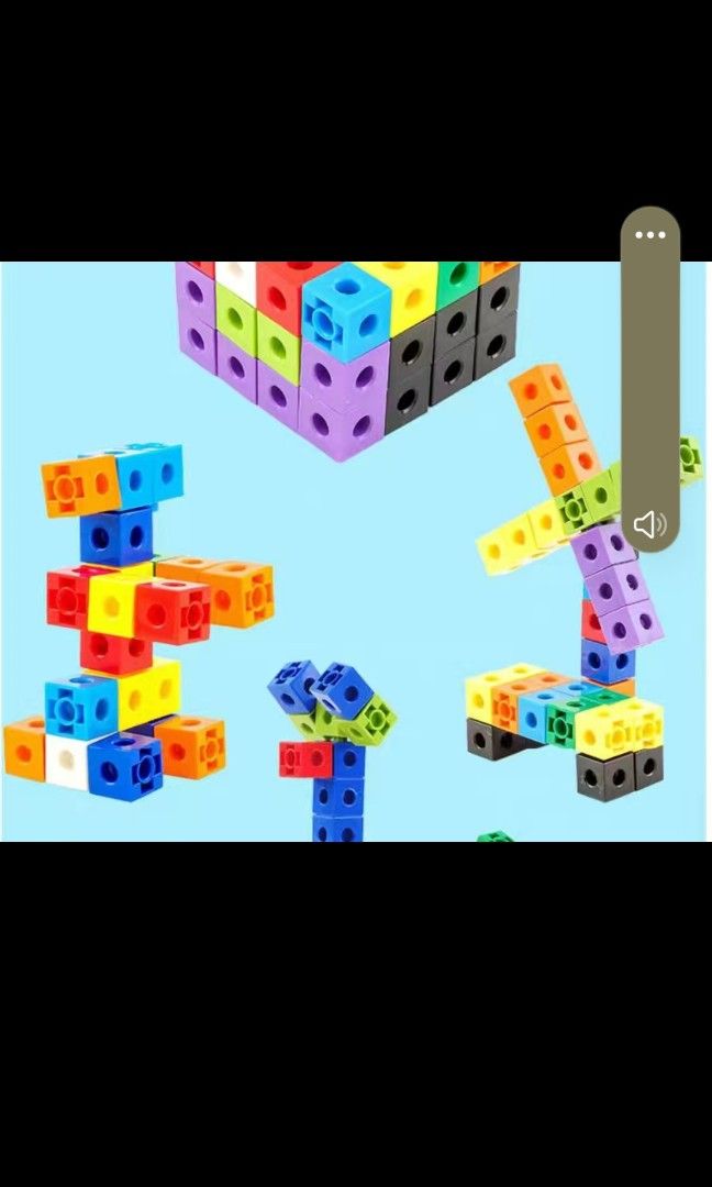 MATH LINKING CUBES (Category: Educational & Learning Toys) located in Singapore. Submitted by plumup (Listing ID 1282488900, Image 3). Description: Math Linking cubes. For learning and creative making figures. 1 bag = 100 cubes 2 packs@$8 1 bag 50 cubes at $2.50.