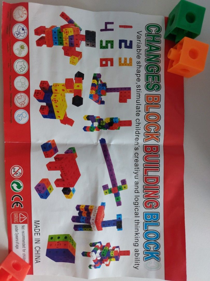 MATH LINKING CUBES (Category: Educational & Learning Toys) located in Singapore. Submitted by plumup (Listing ID 1282488900, Image 6). Description: Math Linking cubes. For learning and creative making figures. 1 bag = 100 cubes 2 packs@$8 1 bag 50 cubes at $2.50.